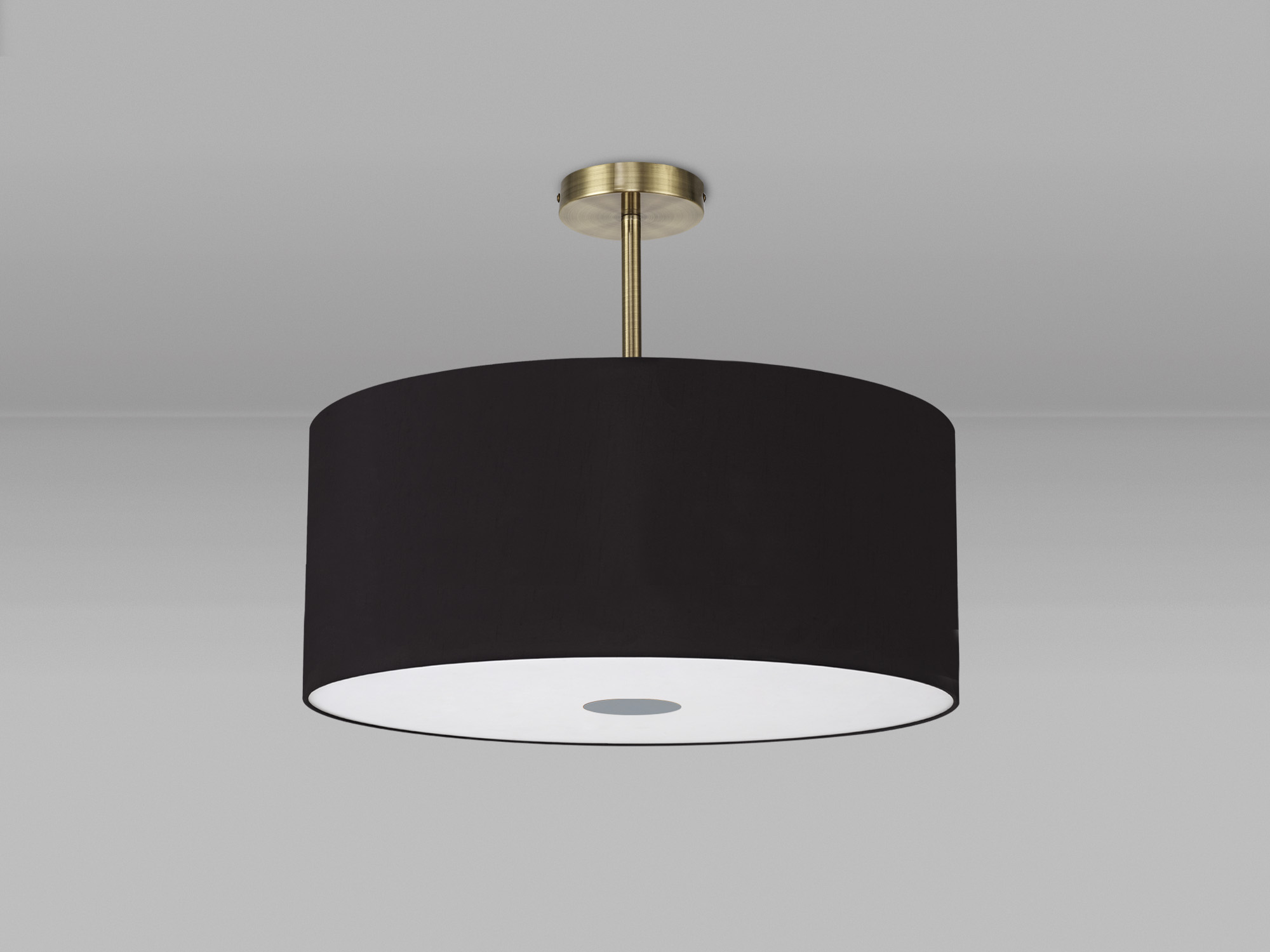 Baymont AB BL/GR Ceiling Lights Deco Semi Flush Fittings